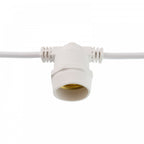 Kit Catenaria di Luci Lineare 11 Metri Completa con 14 Lampadine E27 Bianca