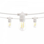 Kit Catenaria di Luci Lineare 11 Metri Completa con 14 Lampadine E27 Bianca