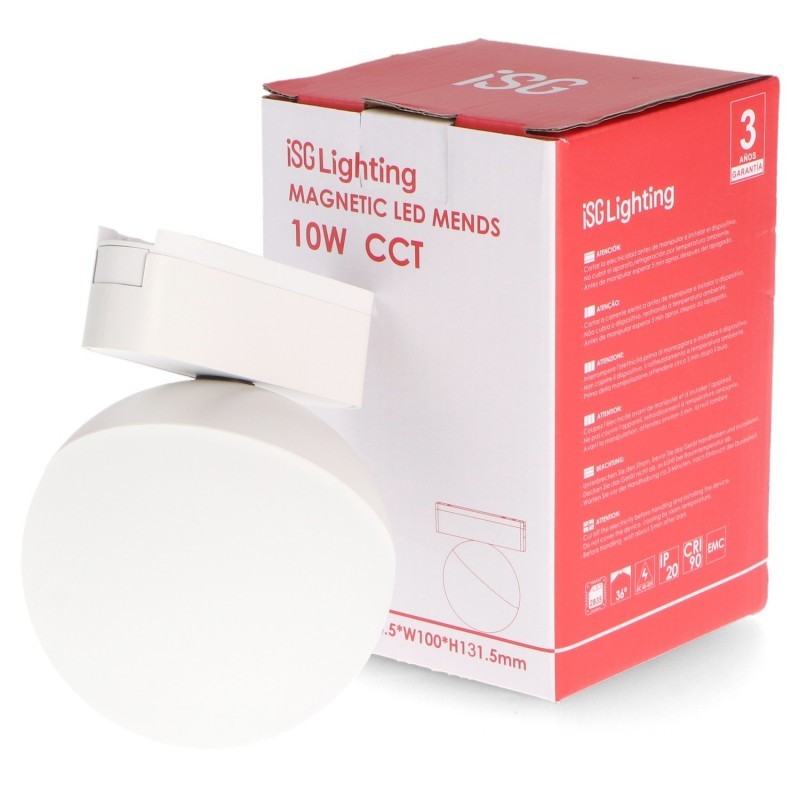 Faretto LED Slim Series 10W CCT Per Binario Magnetico Bianco 42V