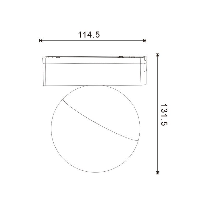 Faretto LED Slim Series 10W CCT Per Binario Magnetico Bianco 42V