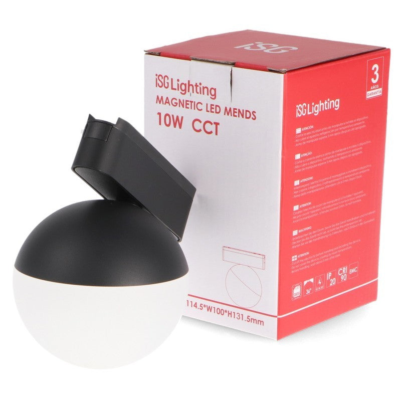 Faretto LED Slim Series 10W CCT Per Binario Magnetico Nero 42V