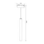 Lampada Sospensione Nera 7W CCT CRI 90 Per Binario Magnetico 42V