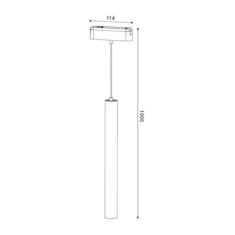 Lampada Sospensione Bianca 7W CCT CRI 90 Per Binario Magnetico 42V
