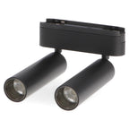 Faretto Doppio LED Slim Series 14W CCT Per Binario Magnetico Nero 42V