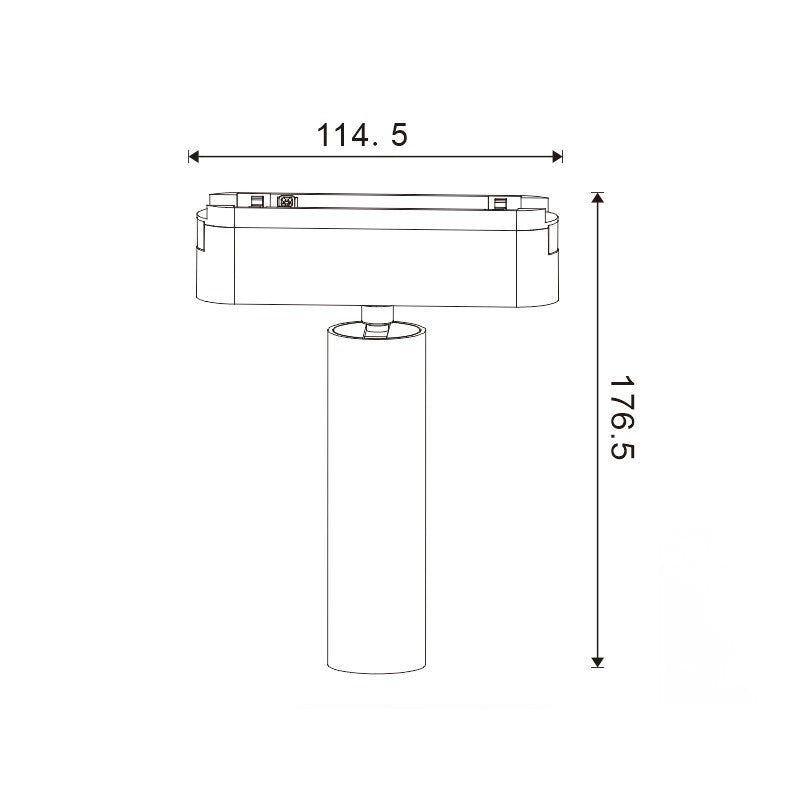 Faretto LED Slim Series 15W CCT Per Binario Magnetico Nero 42V