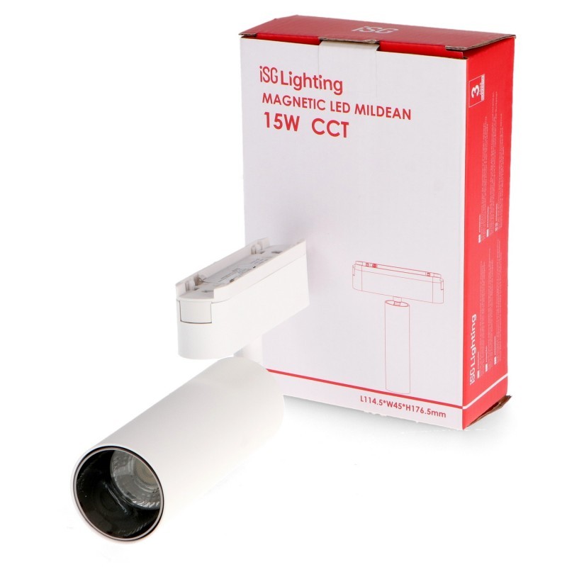 Faretto LED Slim Series 15W CCT Per Binario Magnetico Bianco 42V