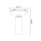 Faretto LED Slim Series 12W CCT Per Binario Magnetico Nero 42V
