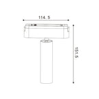 Faretto LED Slim Series 7W CCT Per Binario Magnetico Nero 42V