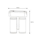 Faretto LED Atlaf Slim Series 16W CCT Per Binario Magnetico Bianco 42V