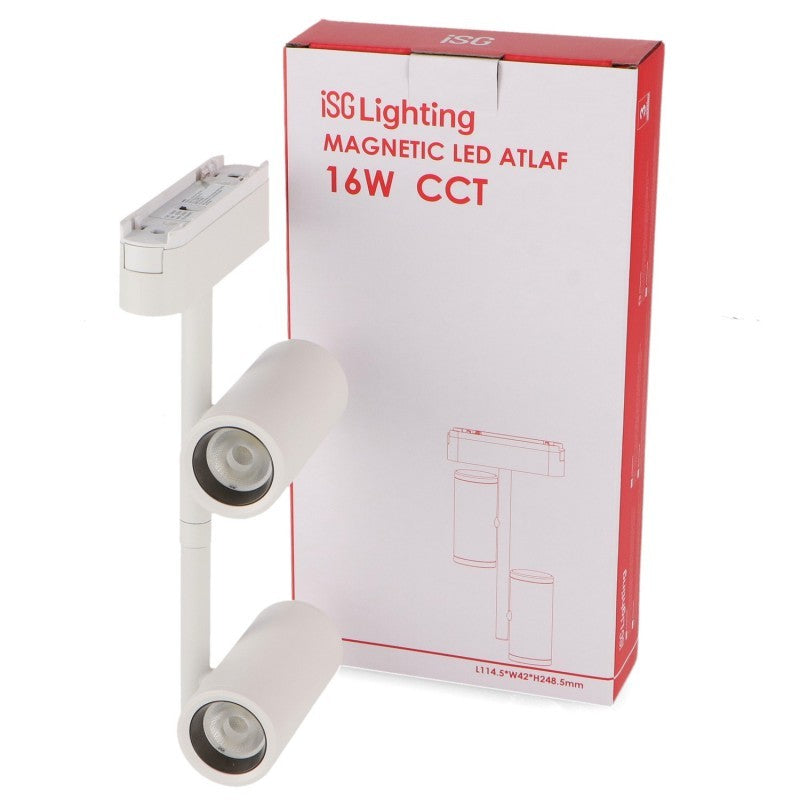 Faretto LED Atlaf Slim Series 16W CCT Per Binario Magnetico Bianco 42V