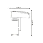 Faretto LED Atlaf Slim Series 8W CCT Per Binario Magnetico Nero 42V