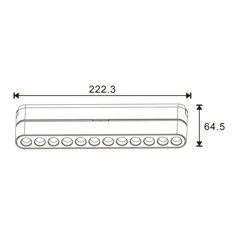 Faretto LED Care Slim Series 12W CCT Per Binario Magnetico Bianco 42V