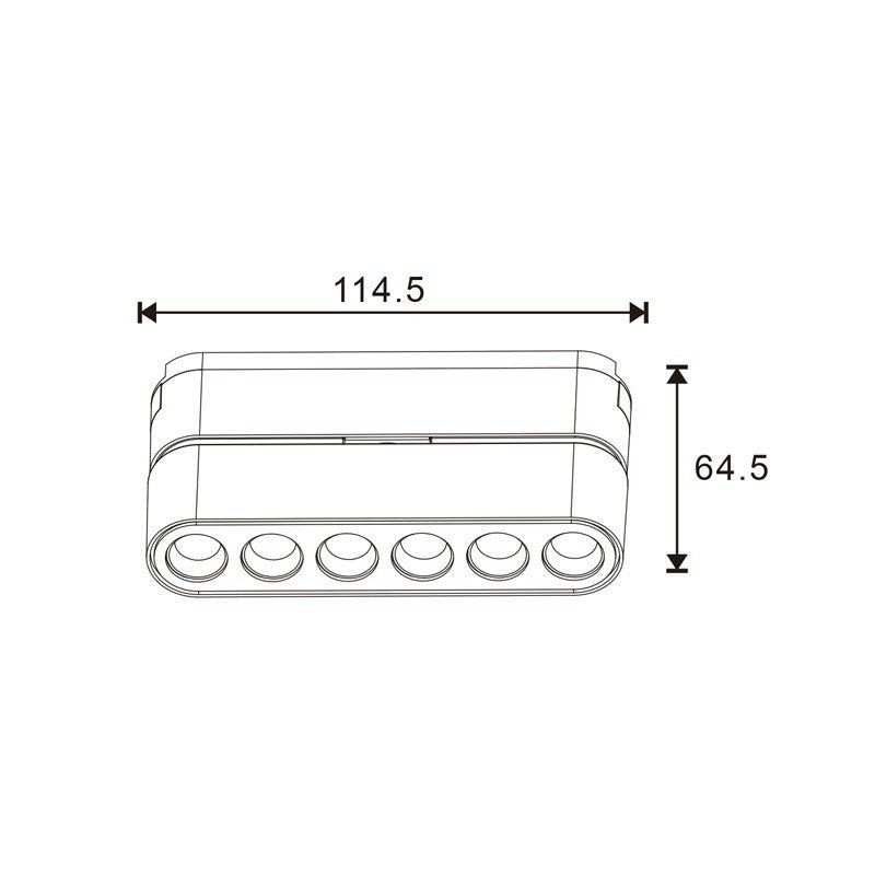 Faretto LED Care Slim Series 6W CCT Per Binario Magnetico Nero 42V