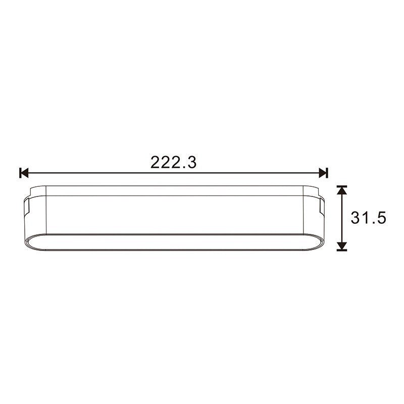 Faretto LED Afar Slim Series 12W CCT Per Binario Magnetico Nero 42V