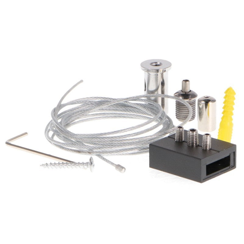 Ganci Sospensione Bianco/Nero 2 Metri Per Binari Magnetici Serie Slim 42V