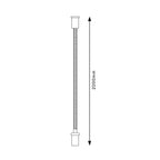 Ganci Sospensione Bianco/Nero 2 Metri Per Binari Magnetici Serie Slim 42V