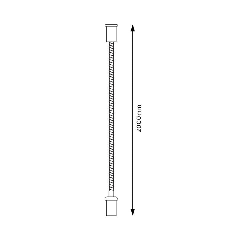 Ganci Sospensione Bianco/Nero 2 Metri Per Binari Magnetici Serie Slim 42V