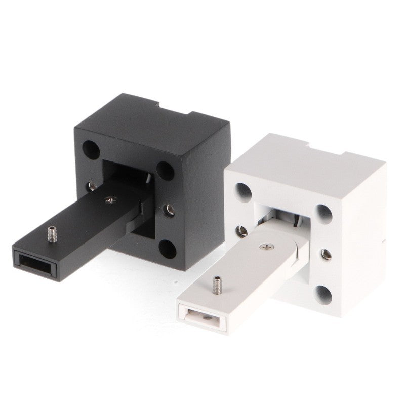 Supporto A Parete Bianco/Nero Per Binario Led Magnetico 2 Metri Serie Slim 42V