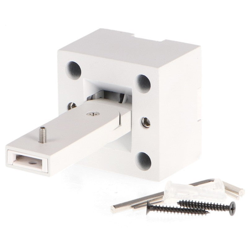 Supporto A Parete Bianco/Nero Per Binario Led Magnetico 2 Metri Serie Slim 42V