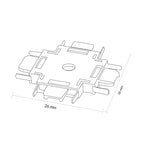 Raccordo a X Orizzontale Bianco/Nero Per Binario Magnetico Serie Slim 42V