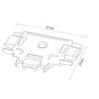 Raccordo a T Orizzontale Bianco/Nero Per Binario Magnetico Serie Slim 42V