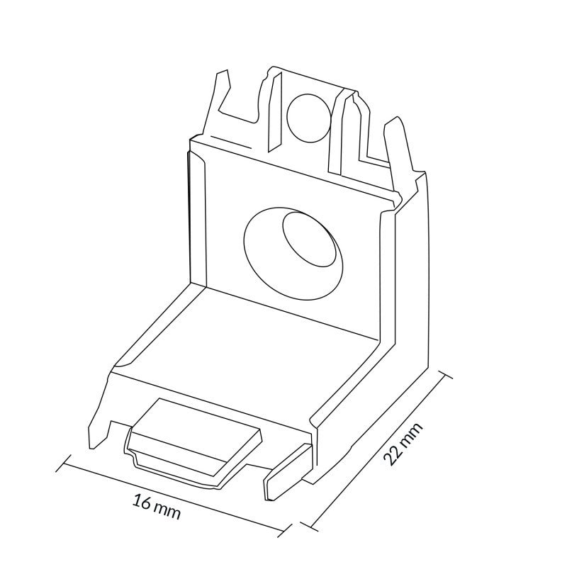Raccordo a L Verticale Bianco/Nero Per Binario Magnetico Serie Slim 42V