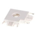 Raccordo a L Orizzontale Bianco/Nero Per Binario Magnetico Serie Slim 42V
