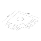 Raccordo a L Orizzontale Bianco/Nero Per Binario Magnetico Serie Slim 42V