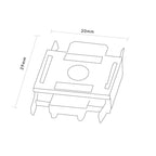 Raccordo Lineare Bianco/Nero Per Binario Magnetico Serie Slim 42V