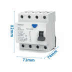 AIGOSTAR INTERRUTTORE DIFFERENZIALE SALVAVITA AC 4P 25A 30mA 415V PROTEZIONE DA DISPERSIONE VERSO TERRA