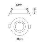 Ghiera Faretto Da Incasso Bianca IP65 Per Lampade GU10 GU5.3 Bot Lighting