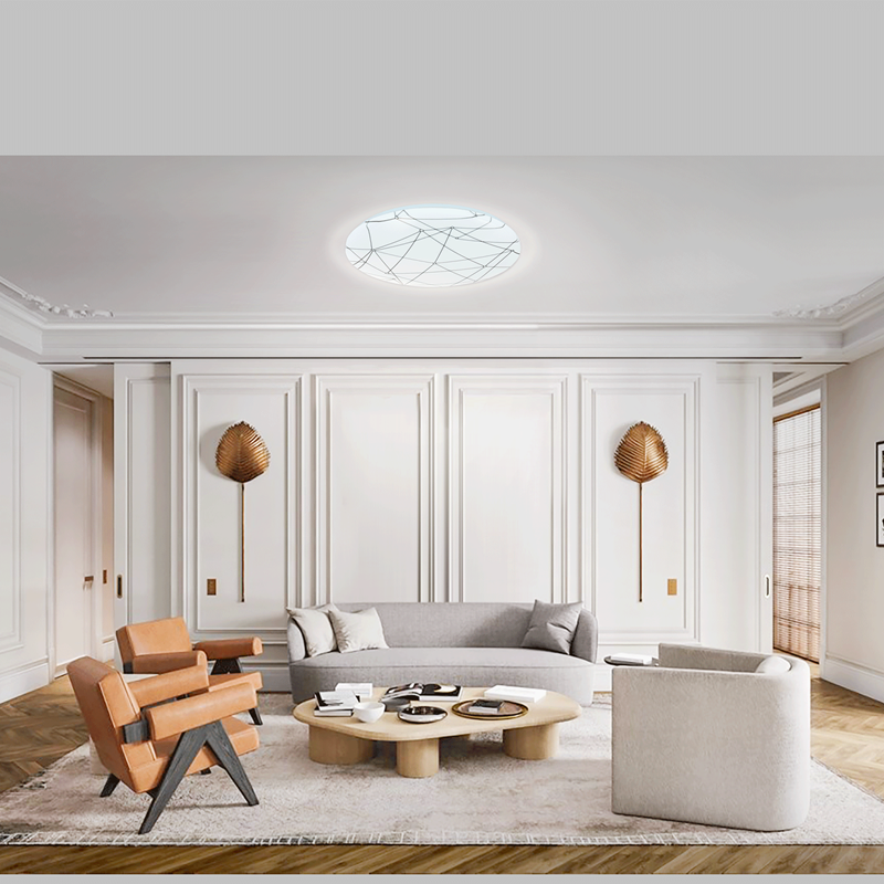 Plafoniera Led da Soffitto 36W 4000lm Luce 3000 o 6000K Paralume Decorato