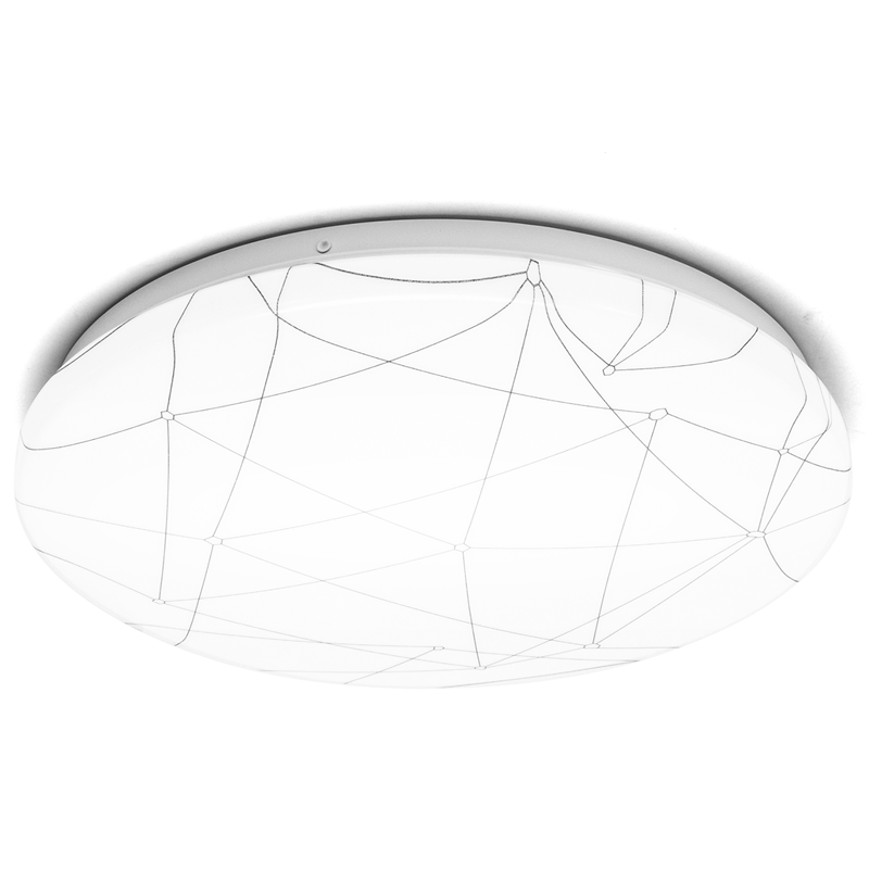 Plafoniera Led da Soffitto 36W 4000lm Luce 3000 o 6000K Paralume Decorato
