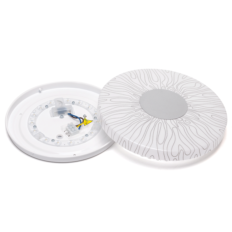 Plafoniera Led da Soffitto 12W 1300lm Luce 3000 o 6000K Paralume Decorato