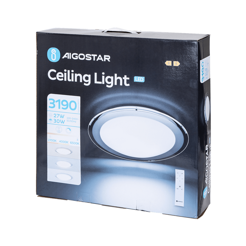Plafoniera da Soffitto Led 30W CCT 3000-6500K Dimmerabile con Telecomando