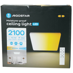 Plafoniera LED Quadrata Stagna IP54 CCT 18W con Telecomando