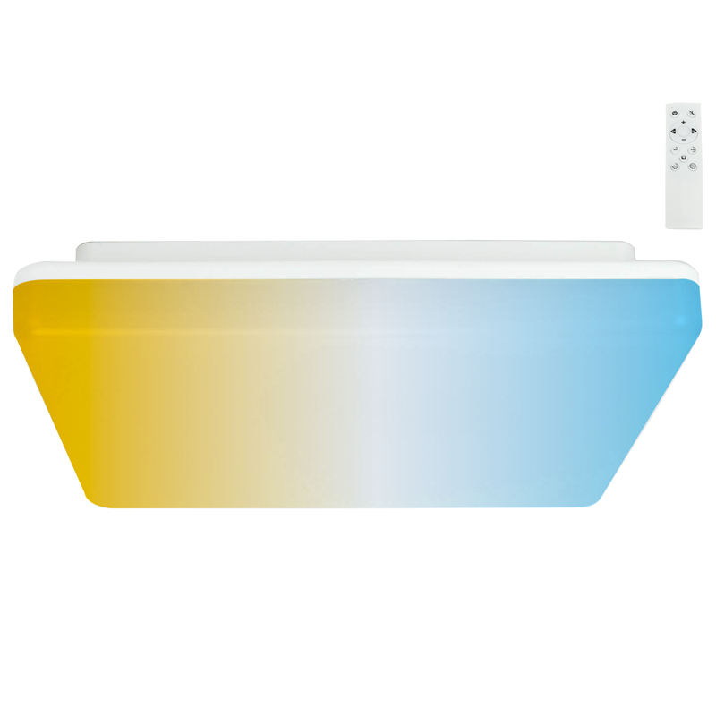 Plafoniera LED Quadrata Stagna IP54 CCT 18W con Telecomando