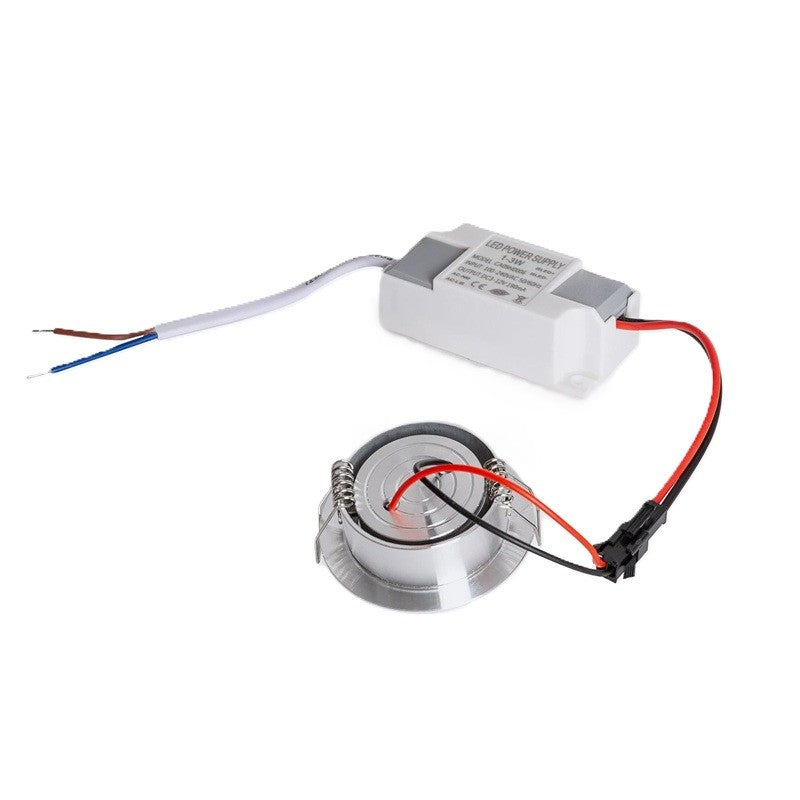 Faretto Spot Punto Luce Led COB 1W IP20 Foro 45mm 4000K 90 Lumen