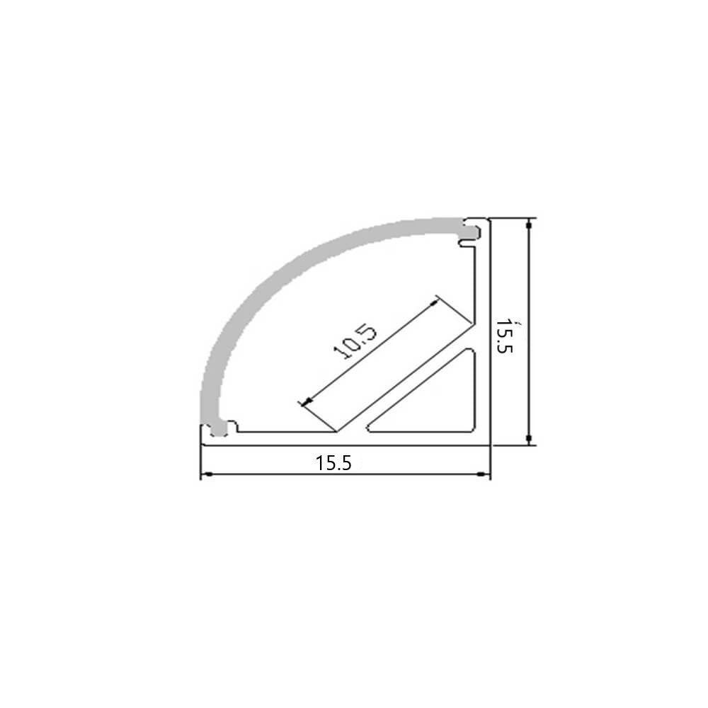 Kit 50 Barre Profilo in Alluminio 2 Metri Angolare per Striscia Led Kit Completo