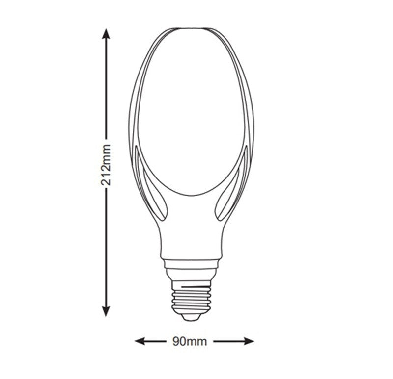 Lampada Led 45W E27 / E40 Per Lampione Campane Industriali 4000K