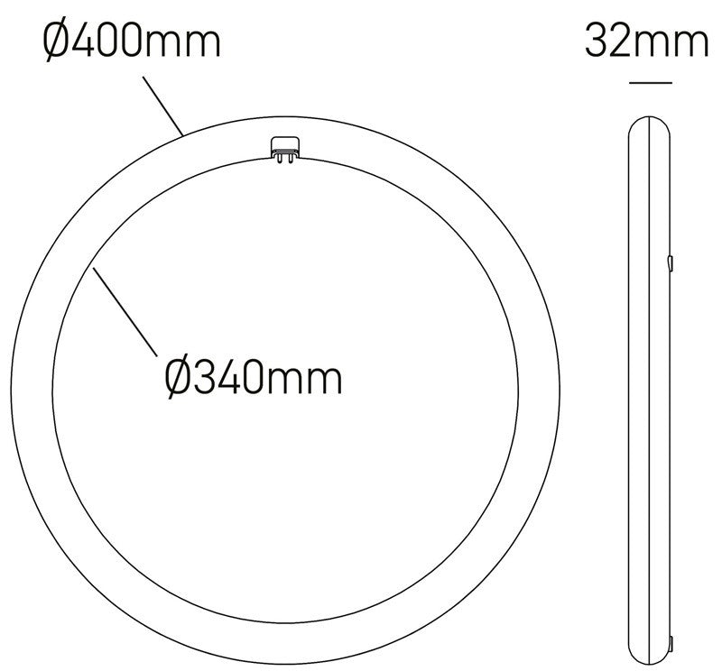 Circolina LED T9 24W 2700LM CCT 3000/4000/6500K Ø400mm Fissaggio Magnetico
