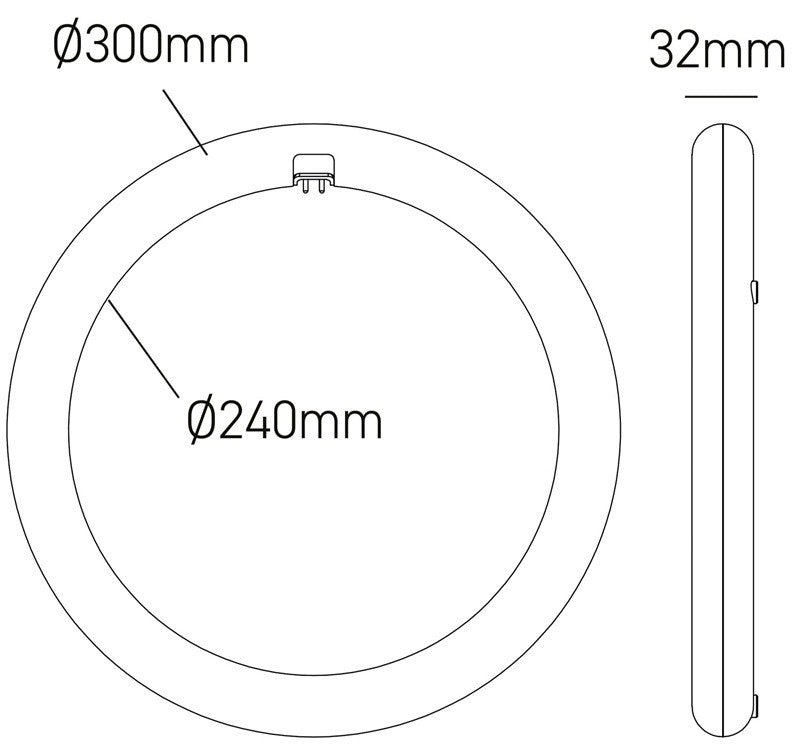 Circolina LED T9 19W 2200LM CCT 3000/4000/6500K Ø300mm Fissaggio Magnetico