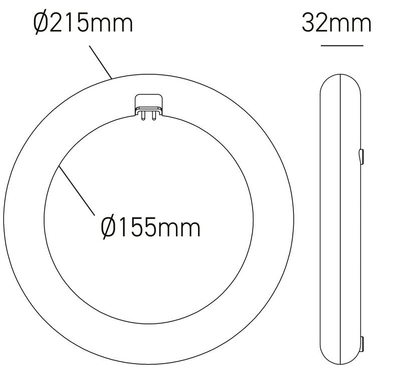 Circolina LED T9 14W 1600LM CCT 3000/4000/6500K Ø215mm Fissaggio Magnetico
