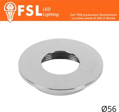 Cover Piatta per Punto Luce LED – Ø56 – Cromo