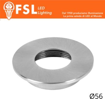 Cover Piatta per Punto Luce LED – Ø56 – Nichel Satinato