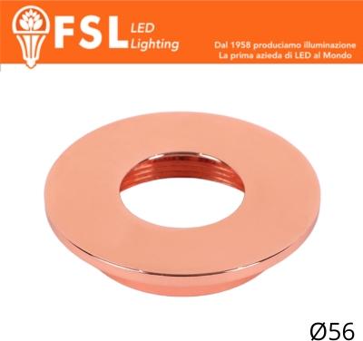 Cover Piatta per Punto Luce LED – Ø56 – Oro Rosa
