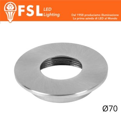 Cover Piatta per Punto Luce LED – Ø70 – Nichel Satinato