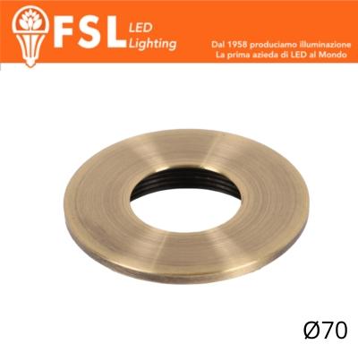Cover Piatta per Punto Luce LED – Ø70 – Bronzo