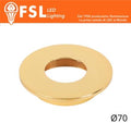 Cover Piatta per Punto Luce LED – Ø70 – Oro