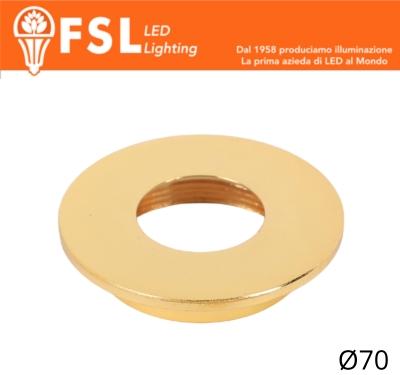 Cover Piatta per Punto Luce LED – Ø70 – Oro